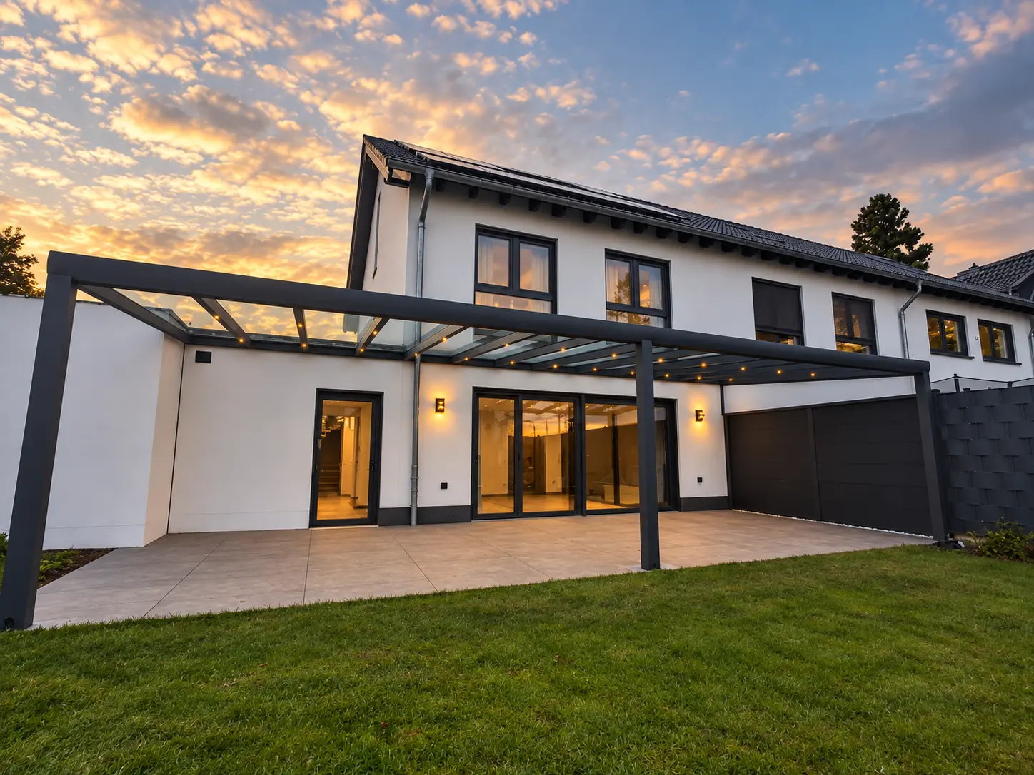 Bearbeitetes Projektbild einer Terrassenüberdachung